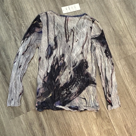 New with tags boutique brand FUNSPORT boho bohemian long sleeve blouse top. - Picture 5 of 8